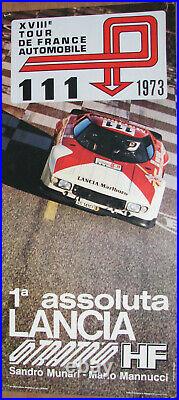 D561 Tour De France Automobile 1973 Lancia Stratos Hf 74,5 X 33,5 CM