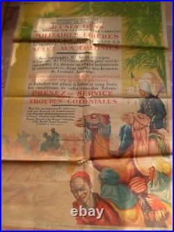 Danilo Affiche originale Engagez vous dans les Troupes Coloniales Edia 1928