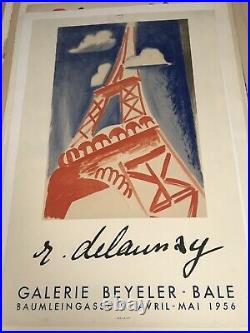 Delaunay Paris Tour Eiffel Affiche Originale rare