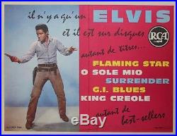 ELVIS PRESLEY sur DISQUES RCA Affiche originale entoilée 1960