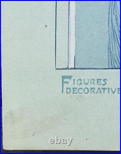 Estampe Art Nouveau Femme Figures Décoratives Alphonse Mucha Planche 6