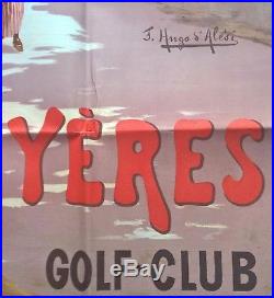 F. Hugo d'Alesi Affiche Original P. L. M. Hyères Golf club 1895