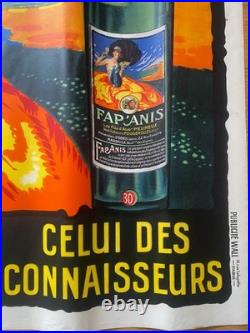 Fap Anis Original Vintage Liquor Poster c1920 by Maurice Delval