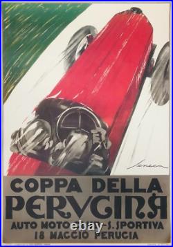 Federico Seneca, Vers 1950 COPPA DELLA PERUGINA Affiche Vintage Originale