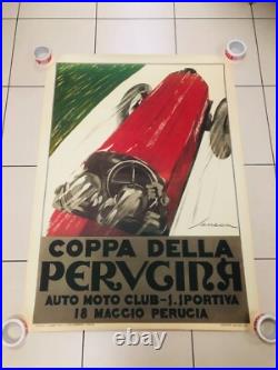 Federico Seneca, Vers 1950 COPPA DELLA PERUGINA Affiche Vintage Originale