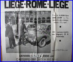 G365 1 Affiche Liege Rome Liege Les 4 CV Renault Format 65 X 100 CM