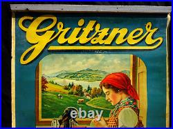 GRITZNER Affiche sur tôle en zinc Machine à coudre Challans Retail Vendée 1910