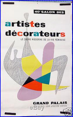 GUY GEORGET 40eme SALON DES ARTISTES DECORATEURS GRAND PALAIS 1956