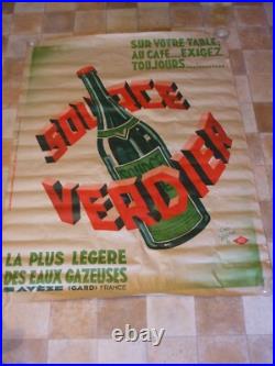 Géo YRRAB affiche originale couleur 1931 SOURCE VERDIER 160 x 120 cm Avèze GARD