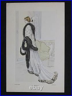 Georges Scott 1910 Affiche estampe pour Révillon Frères fourreurs à Paris Georges Scott 1910 Affiche estampe pour Révillon Frères fourreurs à Paris