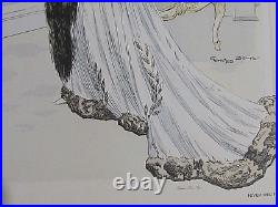 Georges Scott 1910 Affiche estampe pour Révillon Frères fourreurs à Paris