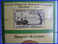 Glassoid camembert de Normandie M. BOURDON Barbery circa 1950 L'émaillo gravure