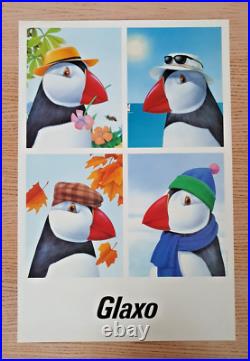 Glaxo Affiche Publicitaire Originale Pingouin Gsk 80's