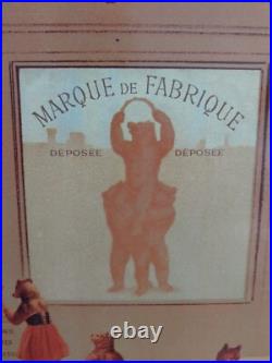 Grand Carton Publicitaire Busc A L'ours, Fin Xixème, Imprimerie Pacon, Paris, Tbe