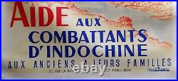 Grande Affiche 1950 Aide aux Combattants d'Indochine J. Picard Guerre du Vietnam