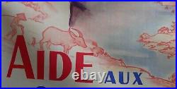 Grande Affiche 1950 Aide aux Combattants d'Indochine J. Picard Guerre du Vietnam