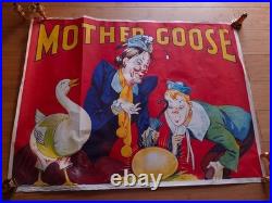 Grande Affiche Lithographiee Mother Goose (oie), Old Poster
