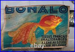 Grande Affiche originale Tissus BONALO Le MONNIER 1932 (2e Edit 1933) 234x157c