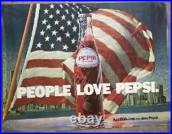 Grande affiche Originale PEPSI par MICHEL JOUIN 1981- 117 x 155 cm PARFAIT ETAT