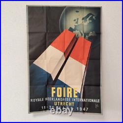 Grande affiche originale Foire royale néerlandaise d'Utrecht, 1947, Jos Tema