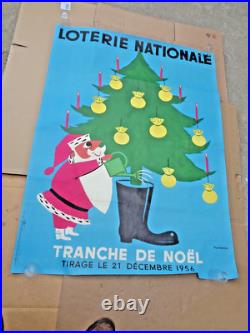 Grande affiche originale loterie nationale 1956 156 cm x 115,5 cm Fix-Masseau