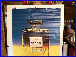 Grande et rare affiche ancienne Andy Wharol Chanel numéro 5