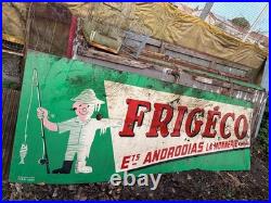 Grandes tôles publicitaire FRIGECO ancienne