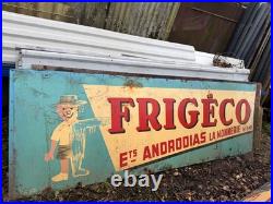 Grandes tôles publicitaire FRIGECO ancienne