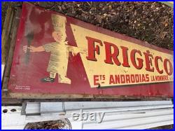Grandes tôles publicitaire FRIGECO ancienne
