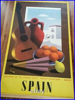 Guy Georget Affiche Originale Tourisme Spain 1951 Espagne Illustration