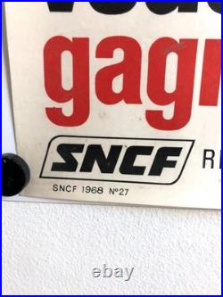 Guy Georget Trains Autos Couchettes Affiche Originale Très Rare 1968