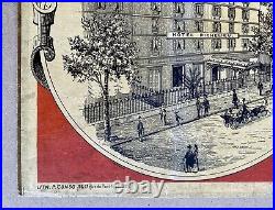 Hôtel Richelieu 45 Bd Dubouchage à Nice /Ch Brugidou Panonceau lithographié 1900