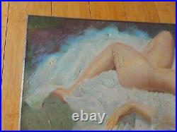 Impression Sur Toile Du Peintre Earl Moran Des Annees 70's, Pin Up, Pinup