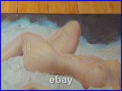 Impression Sur Toile Du Peintre Earl Moran Des Annees 70's, Pin Up, Pinup