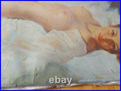 Impression Sur Toile Du Peintre Earl Moran Des Annees 70's, Pin Up, Pinup