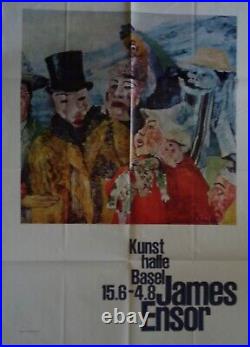 James ENSOR Affiche Originale Exposition 1970 / Grand Format