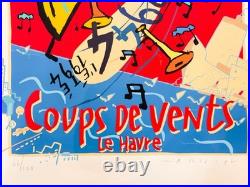 Javier Mariscal Coup de Vents Le Havre 1994 Affiche signée n°66/100 80×60