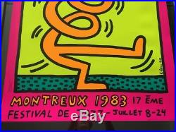 Keith Haring ORIGINAL SERIGRAPHIE AFFICHE Montreux Jazz Festival