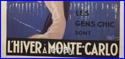 L'Hiver à MONTE CARLO Reedition 1970/80 d'après Jean Gabriel DOMERGUE 1937