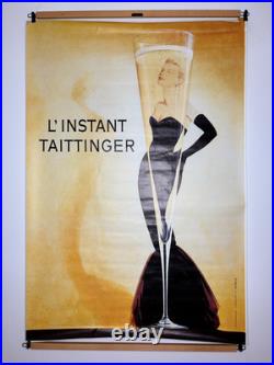 L'Instant Taittinger Affiche Publicitaire Champagne Vintage 175x120 1988