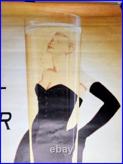 L'Instant Taittinger Affiche Publicitaire Champagne Vintage 175x120 1988