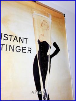 L'Instant Taittinger Affiche Publicitaire Champagne Vintage 175x120 1988