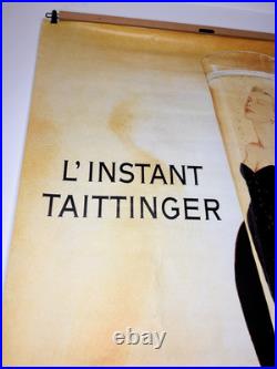 L'Instant Taittinger Affiche Publicitaire Champagne Vintage 175x120 1988