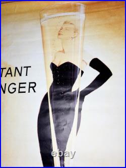 L'Instant Taittinger Affiche Publicitaire Champagne Vintage 175x120 1988