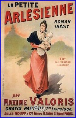LA PETITE ARLESIENNE par Maxime VALORIS Affiche originale entoilée Litho 1894