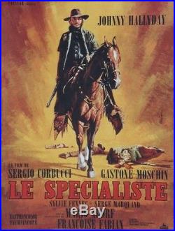 LE SPECIALISTE Affiche originale entoilée (Sergio CORBUCCI / Johnny HALLYDAY)
