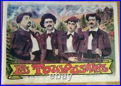 LES TOULOUSAINS affiche originale roulé 19ième saint gilles impr. Delanchy litho