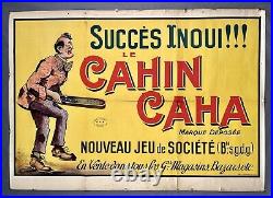 Le Cahin-Caha Affiche Jeu de Société 1900 / Clown /Imp Champenois
