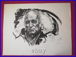Léo Ferré, lithographie signée par l'artiste