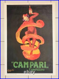 Leonetto Cappiello, 1950 Spiritello Campari Affiche Originale Cm 140 X 100